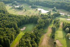 Golf Club Soufflenheim Baden-Baden in Soufflenheim in the state Bas-Rhin, France seen from a drone