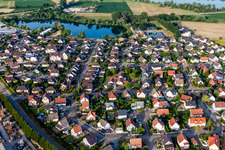 Aerial view of Settlement area in Soufflenheim in Grand Est, France