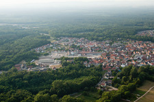 Soufflenheim in the state Bas-Rhin, France from above