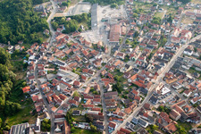 Aerial view of Soufflenheim in the state Bas-Rhin, France