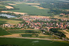 Aerial view of From the west in Rountzenheim in the state Bas-Rhin, France