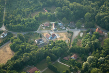 Aerial photograpy of Koenigsbruck in Leutenheim in the state Bas-Rhin, France