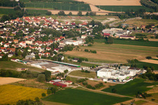 Forstfeld in the state Bas-Rhin, France seen from a drone