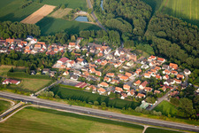 Aerial photograpy of From the west in Kesseldorf in the state Bas-Rhin, France