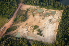 Aerial view of Kesseldorf in the state Bas-Rhin, France