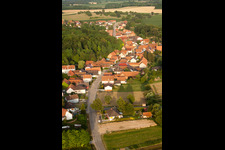 Neewiller-près-Lauterbourg in the state Bas-Rhin, France from above