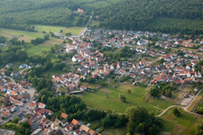 Scheibenhardt in Scheibenhard in the state Bas-Rhin, France seen from a drone