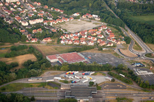 Old border crossing B9/A35 in Lauterbourg in the state Bas-Rhin, France