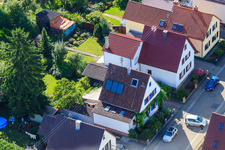 Waldstr in Kandel in the state Rhineland-Palatinate, Germany from the plane