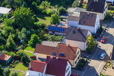 Waldstr in Kandel in the state Rhineland-Palatinate, Germany viewn from the air