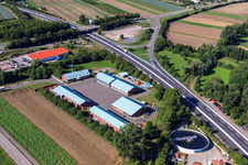 Oblique view of Highway maintenance department in Kandel in the state Rhineland-Palatinate, Germany