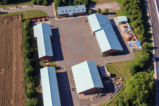 Highway maintenance department in Kandel in the state Rhineland-Palatinate, Germany from above