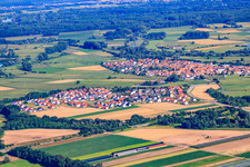 Village view from the northwest in Neupotz in the state Rhineland-Palatinate, Germany