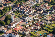 Grounds of the fire depot on Gartenstrasse and Jahrmarkt in Ruelzheim in the state Rhineland-Palatinate, Germany