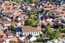 Church building in Ruelzheim in the state Rhineland-Palatinate, Germany