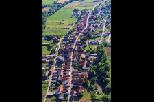 Village view from the east in Herxheimweyher in the state Rhineland-Palatinate, Germany
