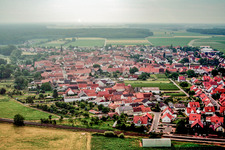 Town from the west in Steinweiler in the state Rhineland-Palatinate, Germany