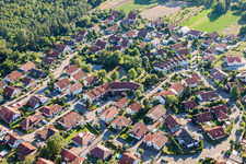 Luxury villas in residential area of single-family settlement on den Tongruben in Rheinzabern in the state Rhineland-Palatinate, Germany