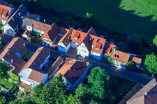 Ludwigstr in Jockgrim in the state Rhineland-Palatinate, Germany from the drone perspective