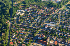Aerial view of Buchstr in Jockgrim in the state Rhineland-Palatinate, Germany