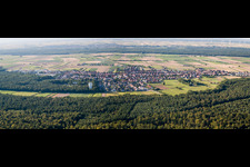 Panorama of the town from the south in Hatzenbühl in the state Rhineland-Palatinate, Germany
