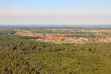 City view from the east in Jockgrim in the state Rhineland-Palatinate, Germany