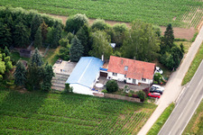 Aerial view of Courtyards in the district Minderslachen in Kandel in the state Rhineland-Palatinate, Germany