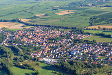 View of the town from the south in the district Billigheim in Billigheim-Ingenheim in the state Rhineland-Palatinate, Germany