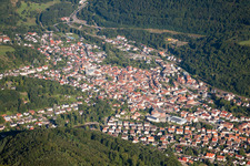 Town View of the streets and houses of the residential areas in Annweiler am Trifels in the state Rhineland-Palatinate