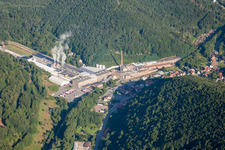 Oblique view of Kartonfabrik Buchmann GmbH in the district Sarnstall in Annweiler am Trifels in the state Rhineland-Palatinate, Germany