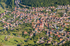Aerial view of Village view in Wernersberg in the state Rhineland-Palatinate, Germany