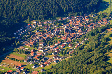 Village in the Palatinate Forest from the north in Vorderweidenthal in the state Rhineland-Palatinate, Germany