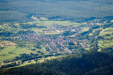 Drone recording of Lembach in the state Bas-Rhin, France