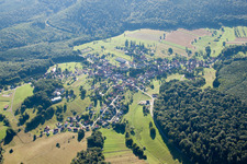 Aerial view of Small Wingen in Wingen in the state Bas-Rhin, France