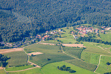 Aerial photograpy of Pfaffenbronn in Lembach in the state Bas-Rhin, France