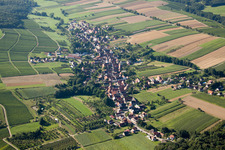 Aerial photograpy of Village view in Cleebourg in the state Bas-Rhin, France