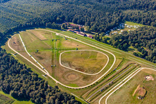 Oblique view of Hippodrome de la Hardt in the district Altenstadt in Wissembourg in the state Bas-Rhin, France