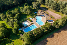 Swimming pool of the Waldfreibad in Steinfeld in the state Rhineland-Palatinate, Germany