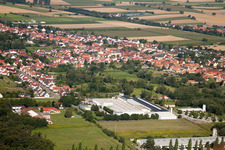 Aerial photograpy of District Schaidt in Wörth am Rhein in the state Rhineland-Palatinate, Germany