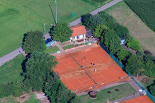Tennis courts of TC Minfeld in Minfeld in the state Rhineland-Palatinate, Germany