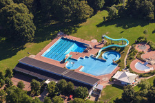 Oblique view of Forest swimming pool Kandel in Kandel in the state Rhineland-Palatinate, Germany
