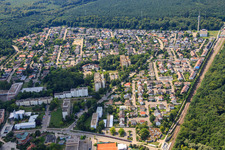 Aerial view of Dorschberg district in Wörth am Rhein in the state Rhineland-Palatinate, Germany