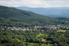 From the north in the district Oberweier in Gaggenau in the state Baden-Wuerttemberg, Germany