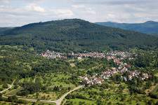 Aerial view of District Oberweier in Gaggenau in the state Baden-Wuerttemberg, Germany