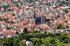 Church building in of Maria Koenigin of Engel Old Town- center of downtown in Muggensturm in the state Baden-Wurttemberg, Germany