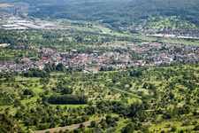 View of the streets and houses in the residential areas in the district Oberndorf in Kuppenheim in the state Baden-Wuerttemberg, Germany