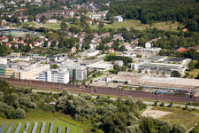 Technical facilities in the industrial area Biologische Heilmittel Heel in the district Oos in Baden-Baden in the state Baden-Wurttemberg