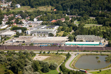 Aerial view of Technical facilities in the industrial area Biologische Heilmittel Heel in the district Oos in Baden-Baden in the state Baden-Wurttemberg