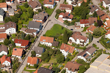 Aerial view of Varnhalt, Gartenstr in the district Gallenbach in Baden-Baden in the state Baden-Wuerttemberg, Germany
