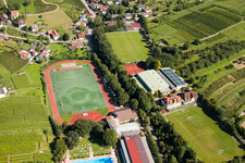 South Baden Sports School, FC Neuweier in the district Steinbach in Baden-Baden in the state Baden-Wuerttemberg, Germany seen from above